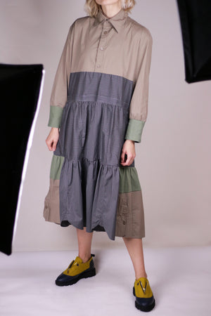 ARWEN dress brown & gray