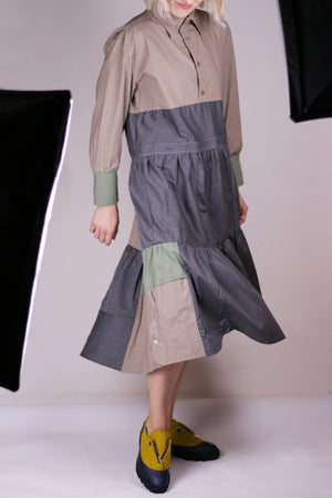 ARWEN dress brown & gray